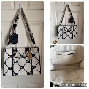 Steve Madden canvas crossbody tote bag